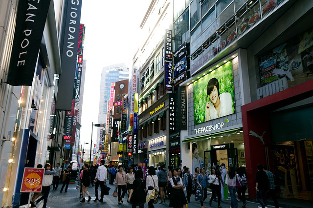 Quartier de Myeongdong, Séoul, Corée du Sud